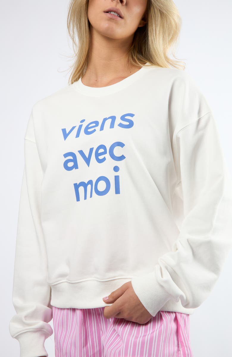 Viens Avec Moi The Original Graphic Sweatshirt, Alternate, color, 