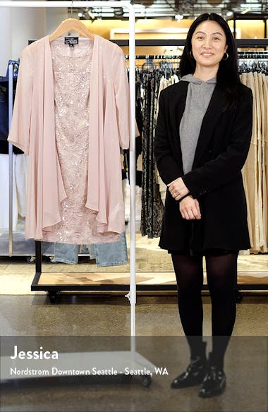 Alex Evenings Sequin Lace Sheath Dress Chiffon Jacket Nordstrom