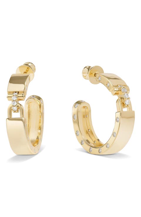 Ashley Lock Hoop Earrings