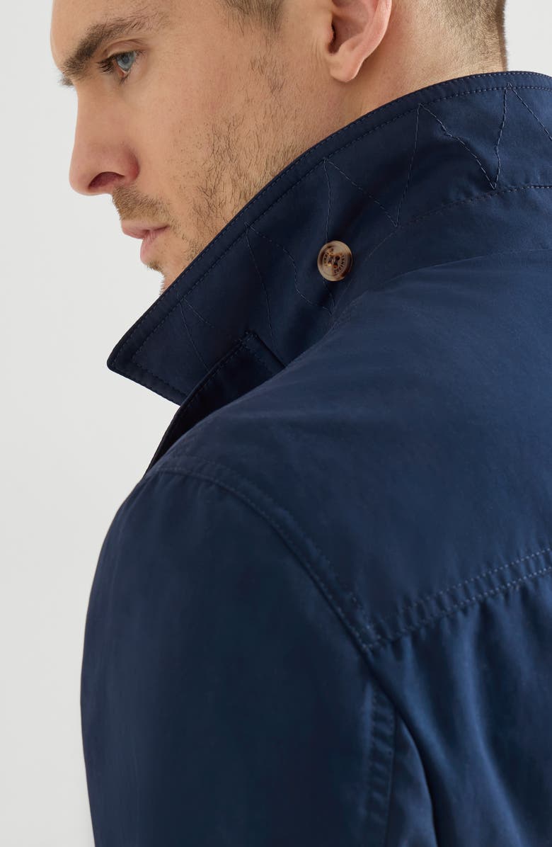 Brunello Cucinelli Microfiber outerwear jacket, Alternate, color, Blue