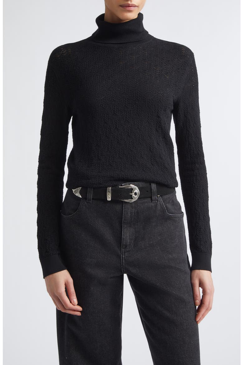 Merino Wool Turtleneck Sweater, Main, color, 22 BLACK