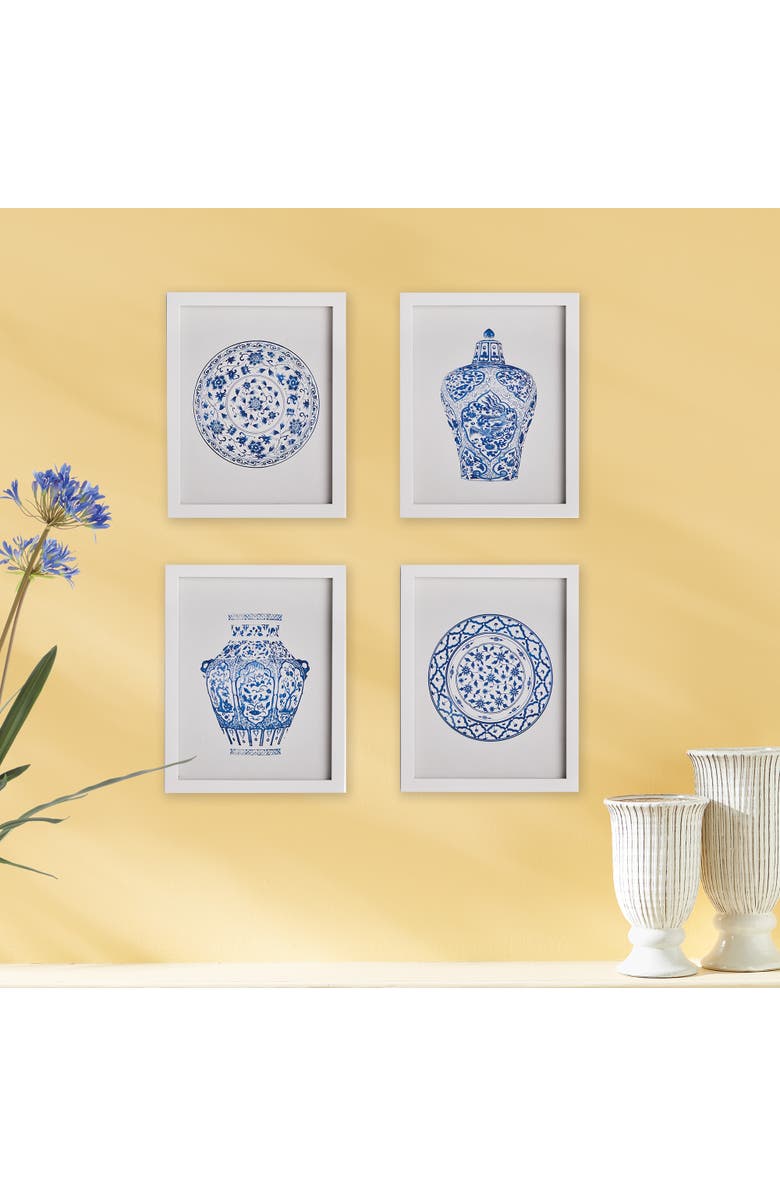 Napa Home & Garden Dynasty Petite Prints, Set Of 4, Alternate, color, White