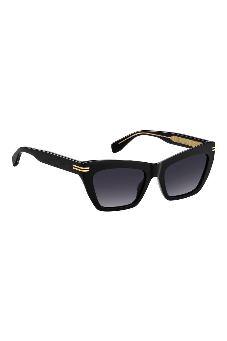 54mm Gradient Rectangular Sunglasses, Alternate, color, BLACK / DARK GREY