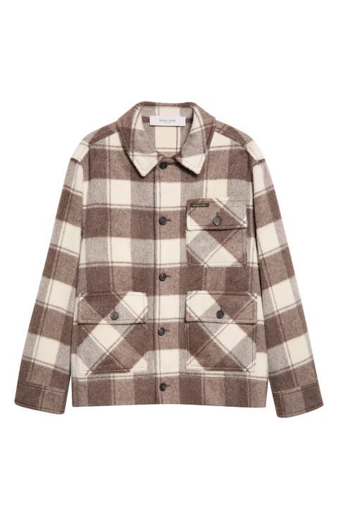 Journey Unisex Boxy Shirt Jacket in Mohair Blend
