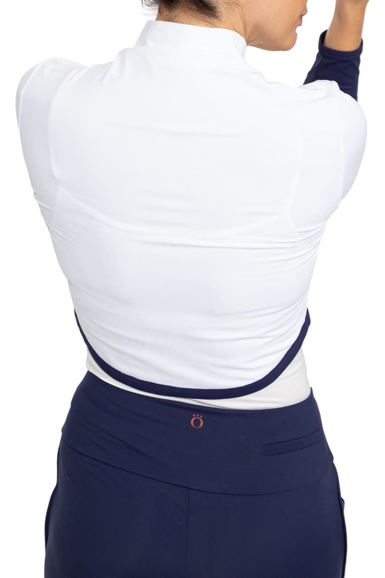 Sun's Out Crop Golf Jacket, Alternate, color, WHITE/ NAVY