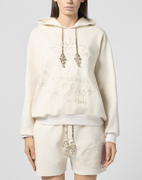 Washed Hoodie Tennis Club Crystals Women