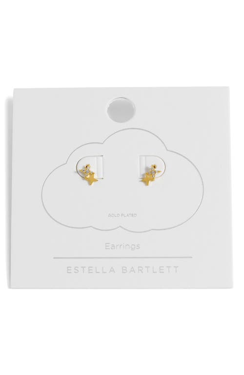 Estella Bartlett Duo Star Stud Earrings In Gold