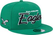 New Era Men's New Era Kelly Green Philadelphia Eagles Main Script 9FIFTY Snapback Hat