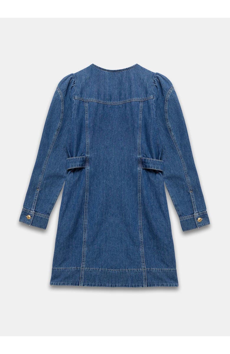 MINT VELVET Denim Puff Sleeve Mini Dress, Alternate, color, Blue