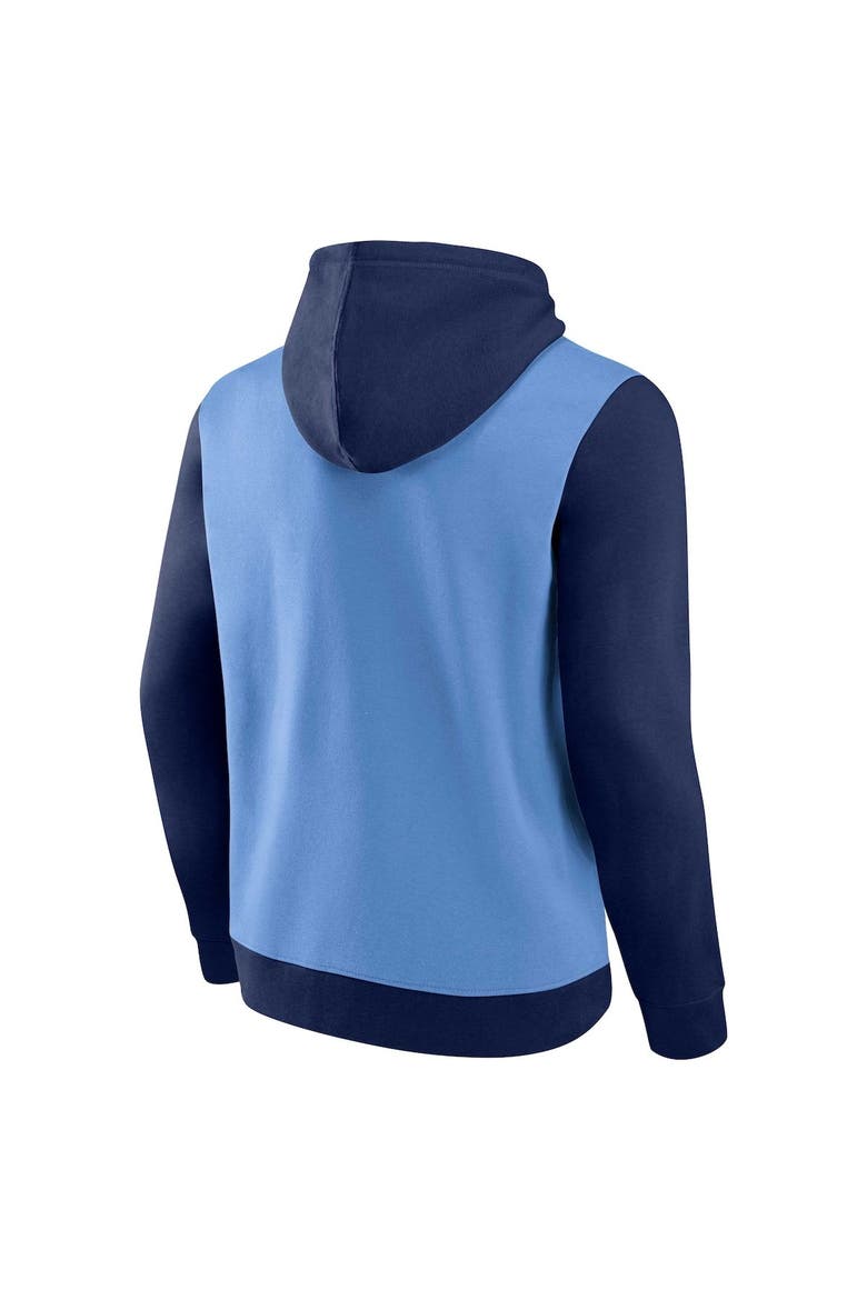 Men's Fanatics Branded Navy/Light Blue Tampa Bay Rays Chip In Pullover Hoodie, Alternate, color, Navy