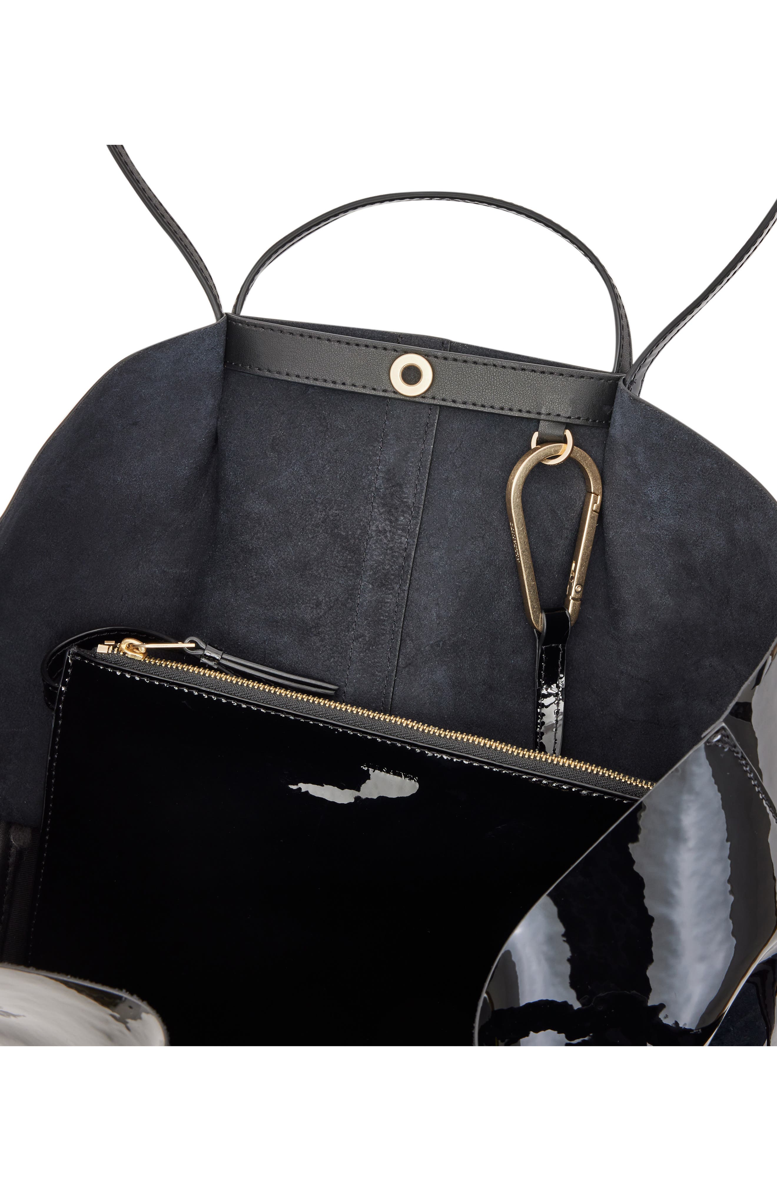 AllSaints Odette East/West Leather Tote, Alternate, color, 