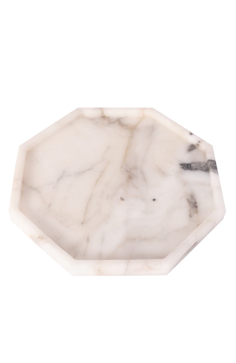 Artifacts Trading Company<sup>™</sup> Artifacts Trading Company Octagonal Marble Tray, Main, color, White Matte