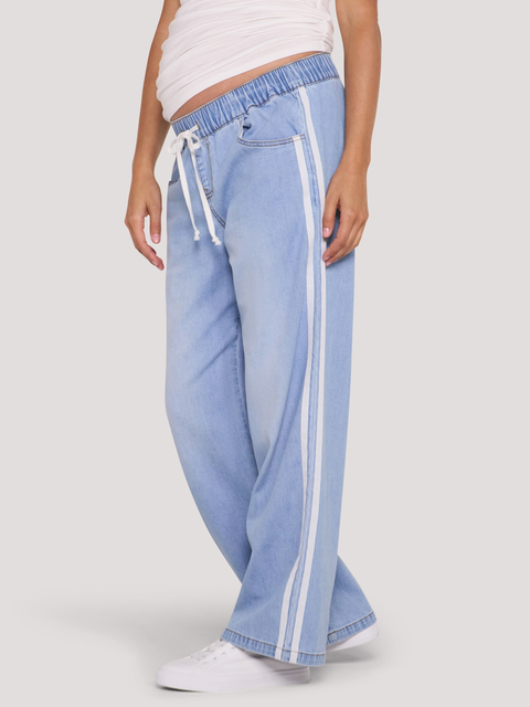 Drawstring Pull On Wide Leg Pant