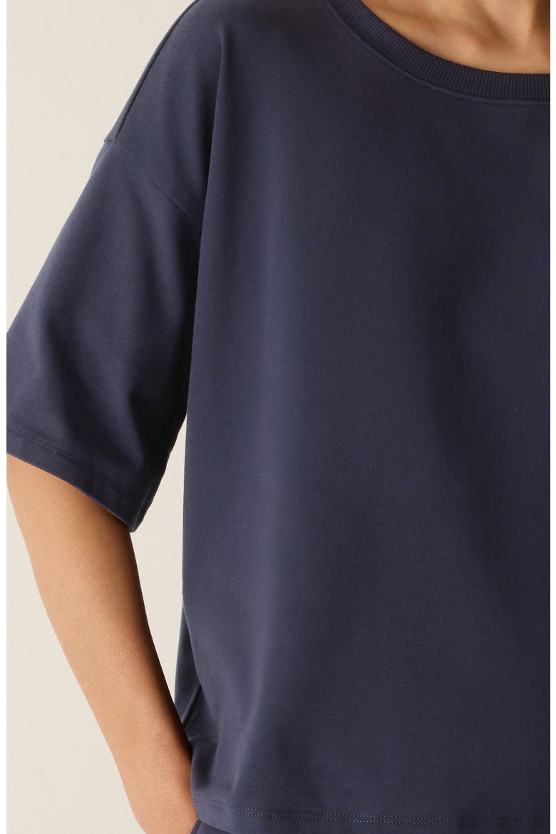 Boxy Crewneck T-Shirt, Alternate, color, INK
