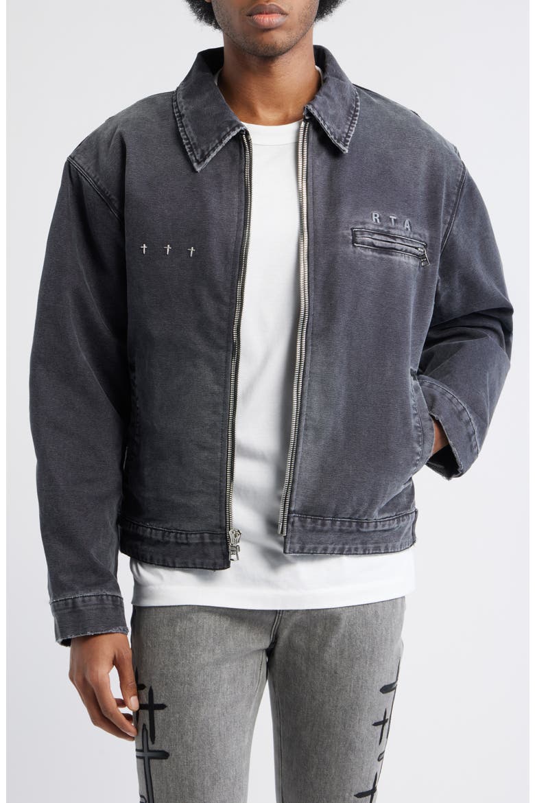 Easton Denim Workwear Jacket, Main, color, VINTAGE BLACK