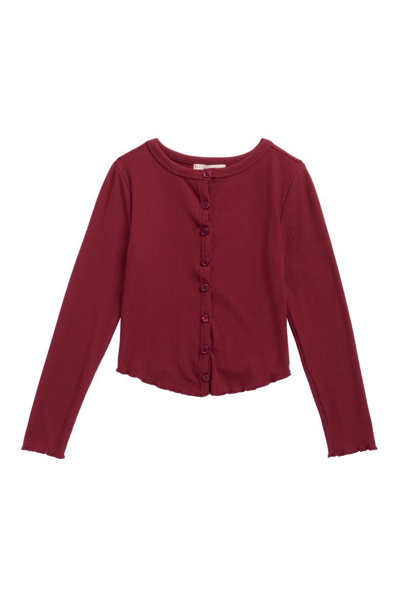 Kids' Rib Top, Main, color, BURGUNDY