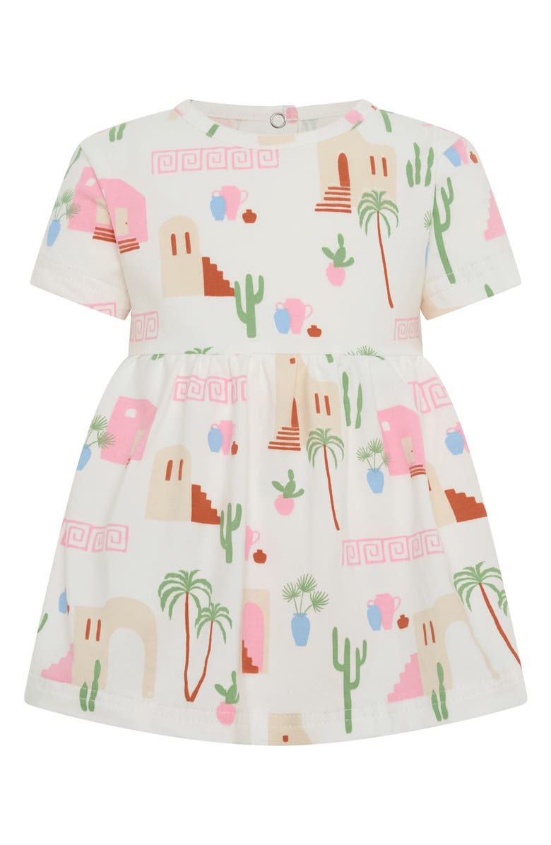 TINY TRIBE Mediterranean Print Dress & Attached Bloomers, Main, color, Multi