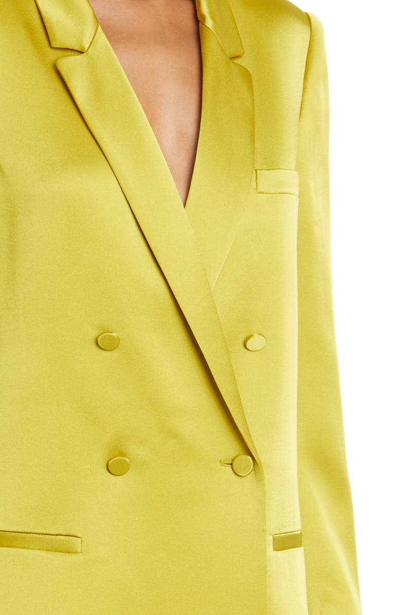 LAPOINTE Double Breasted Double Face Satin Jacket, Alternate, color,