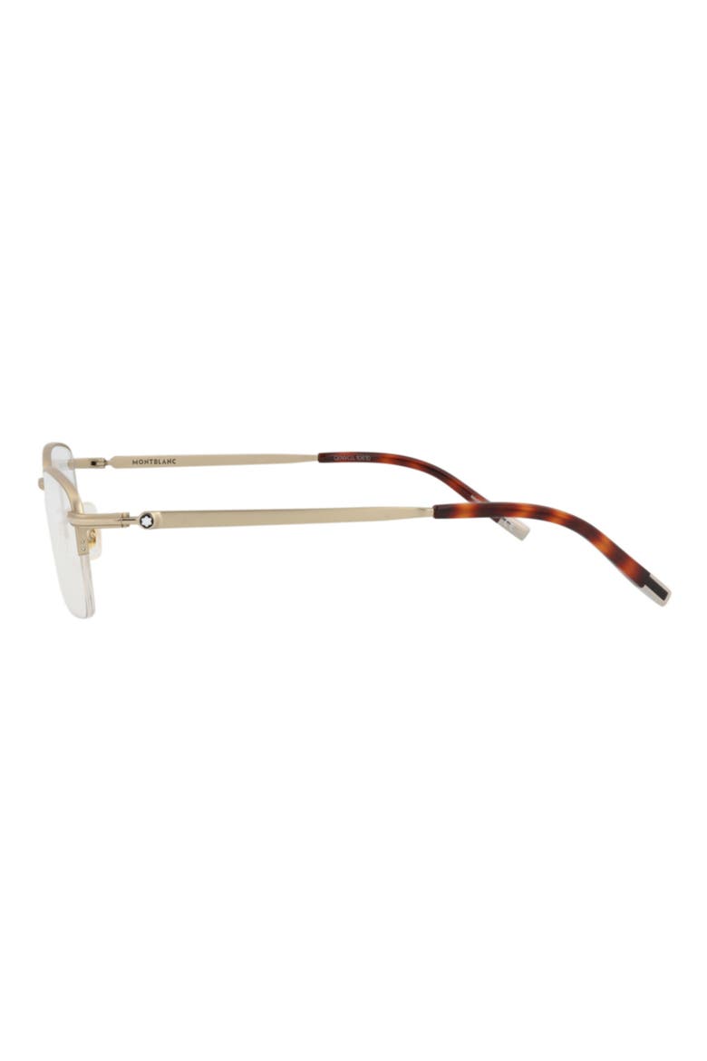 54mm Square Optical Glasses, Alternate, color, GOLD TRANSPARENT