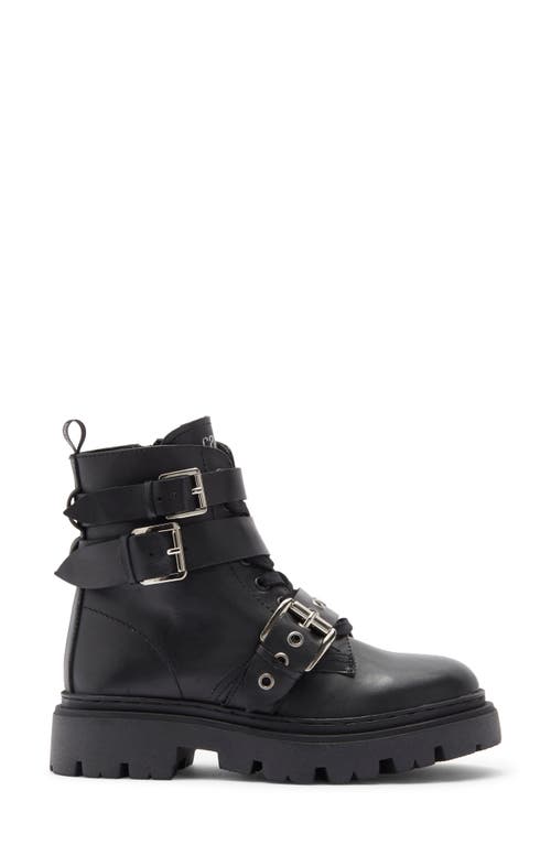 Roberto Cavalli Lug Platform Motorcycle Boot In Black