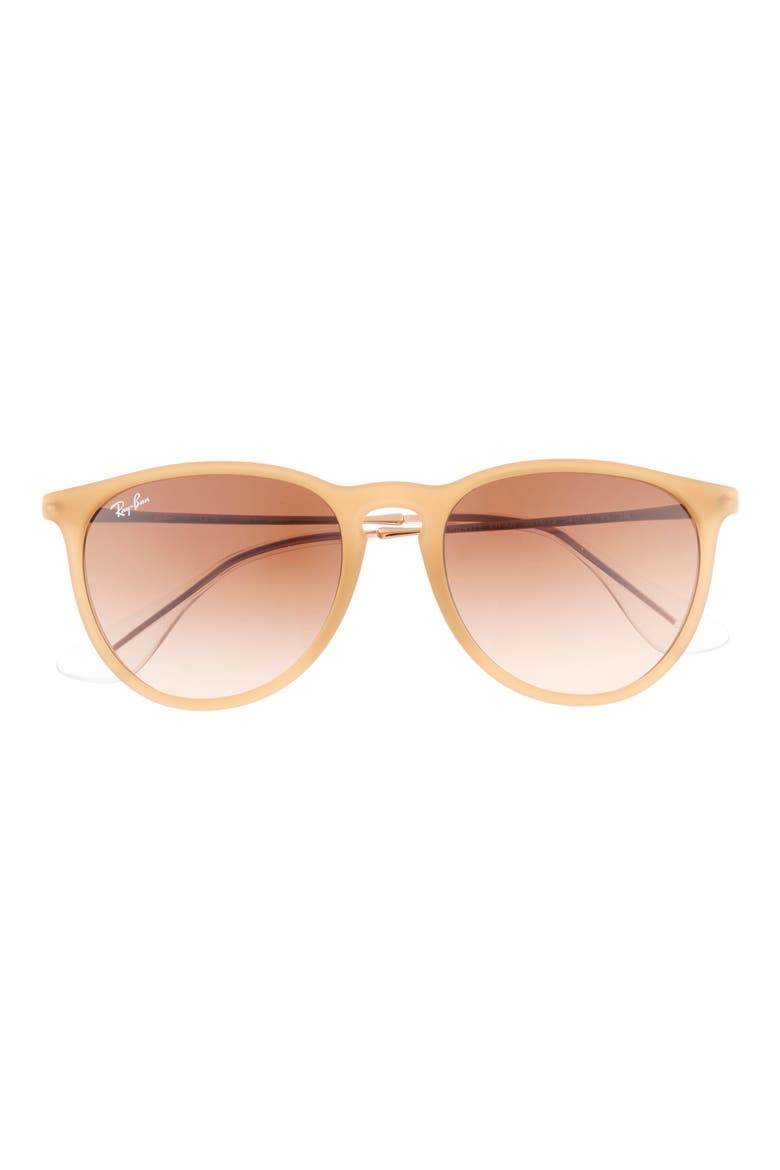 Erika 54mm Gradient Round Sunglasses, Main, color, BEIGE