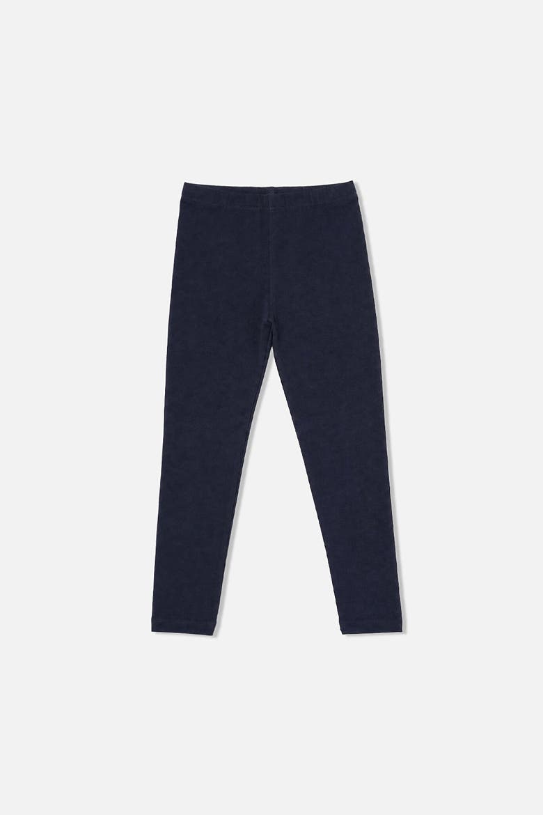 Rib Elastic Waistband Logo Patch Leggings, Alternate, color, Dark Blue