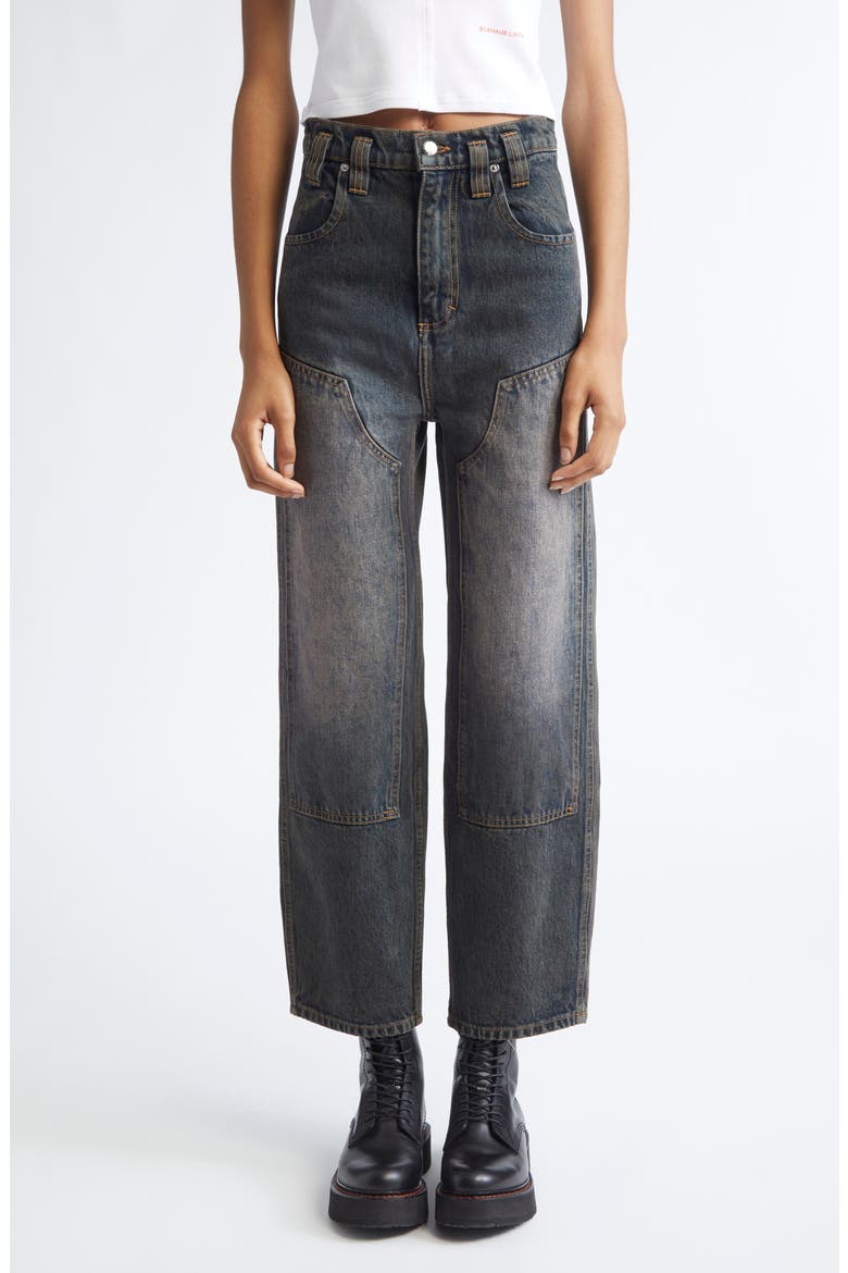Gender Inclusive Double Knee Baggy Jeans, Main, color, MOON ROCK