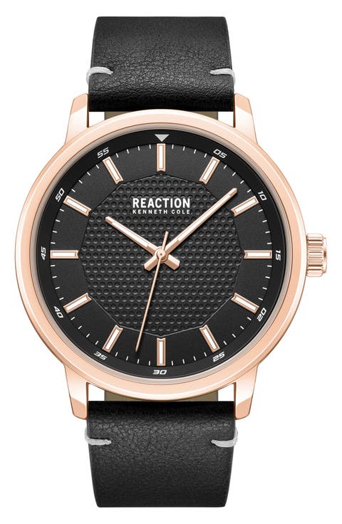 Classic Black Strap Watch, 44mm