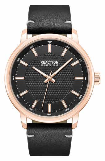 Kenneth Cole Reaction Classic Black Strap Watch, 44mm