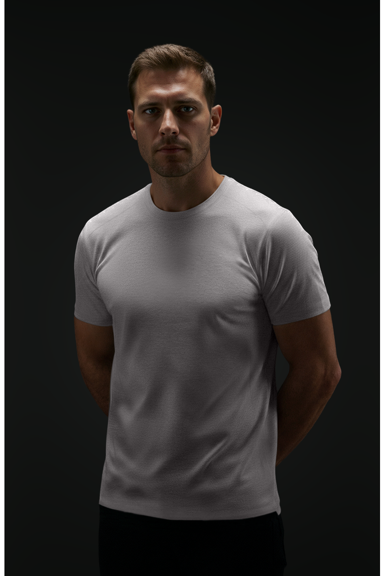 Titan T Shirt - Crew Neck, Alternate, color, Glacier Gray
