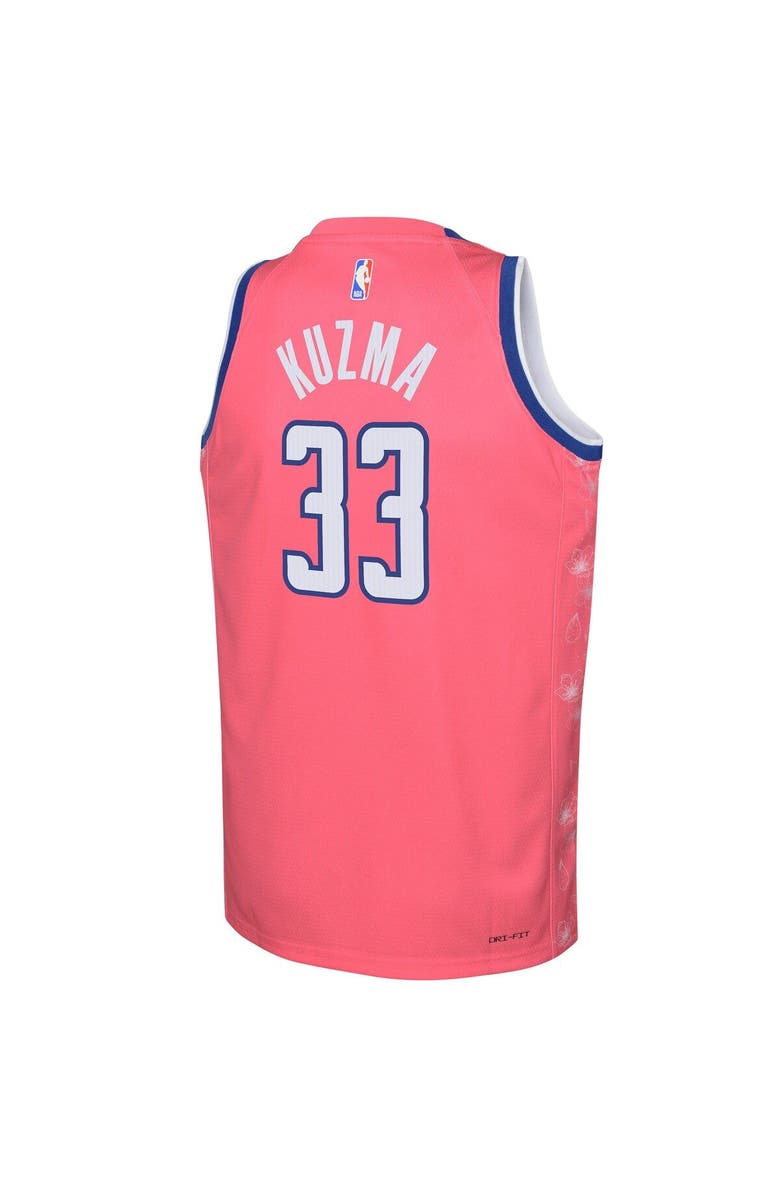 Nike Youth Nike Kyle Kuzma Pink Washington Wizards 2022/23 Swingman Jersey - City Edition, Alternate, color, 