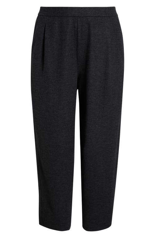 Eileen Fisher Pleated Virgin Wool Ankle Lantern Pants In Gray