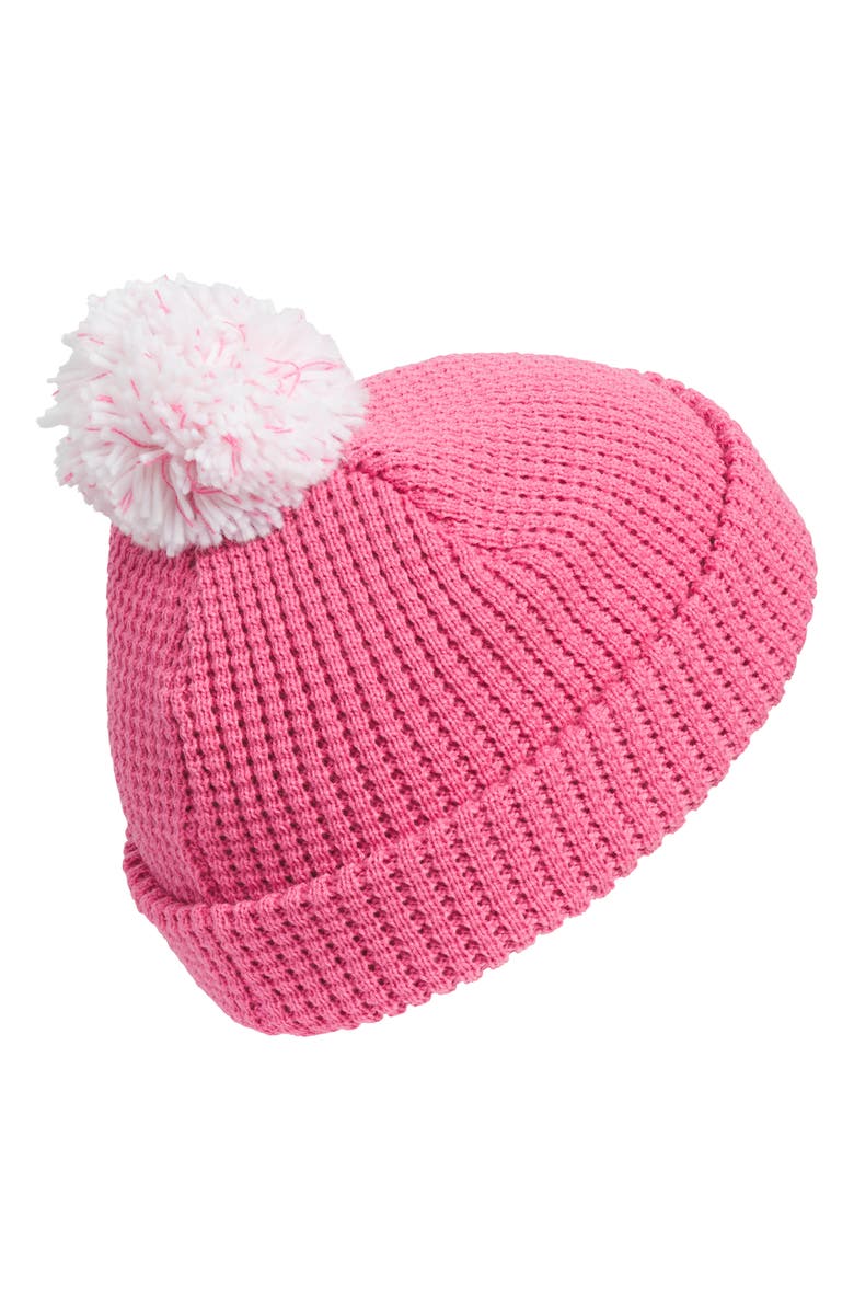 adidas Kids' Pompom Beanie, Alternate, color, Medium Pink