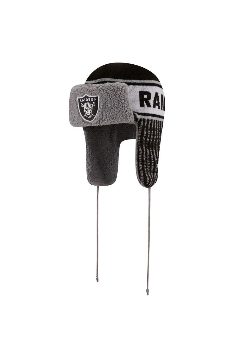 New Era Men's New Era Black Las Vegas Raiders Trapper Knit Hat, Alternate, color, 