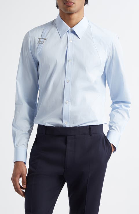 T-Bar Harness Poplin Button-Up Shirt