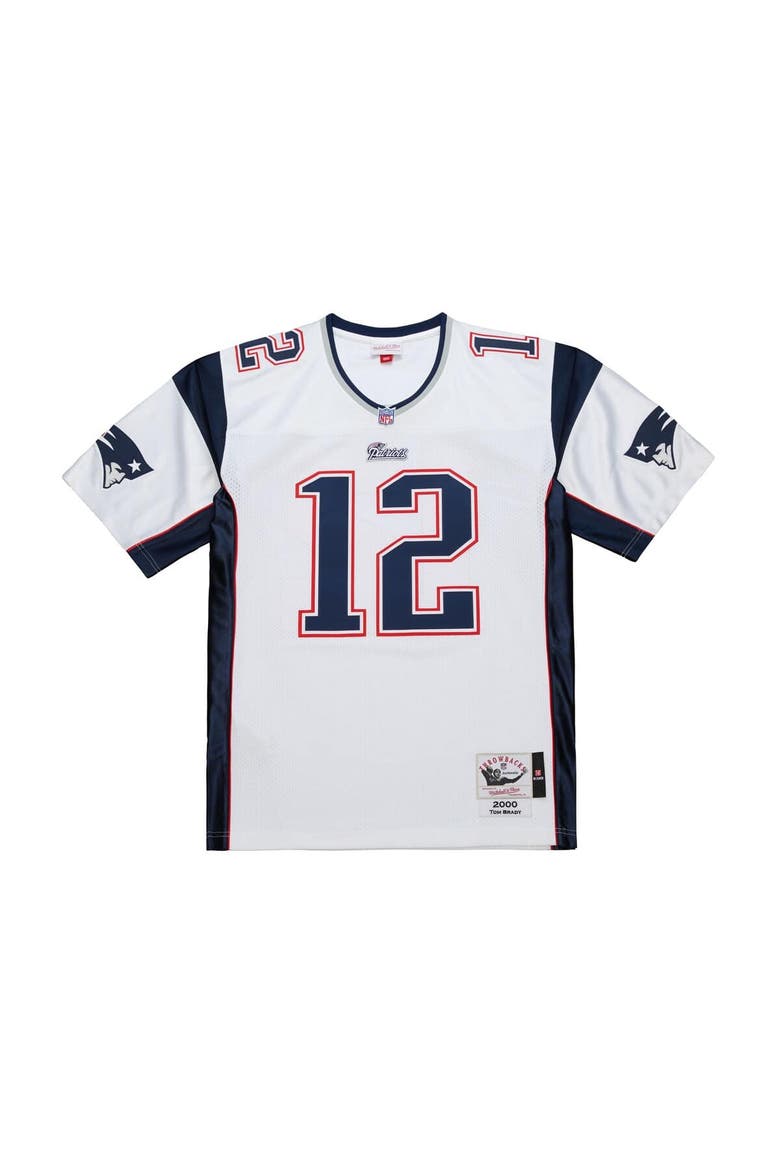 Men's Mitchell & Ness Tom Brady White New England Patriots 2000 Authentic Jersey, Alternate, color, White