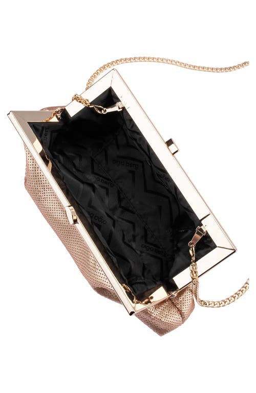 Olga Berg Zephyr Sequin Clutch In Neutral