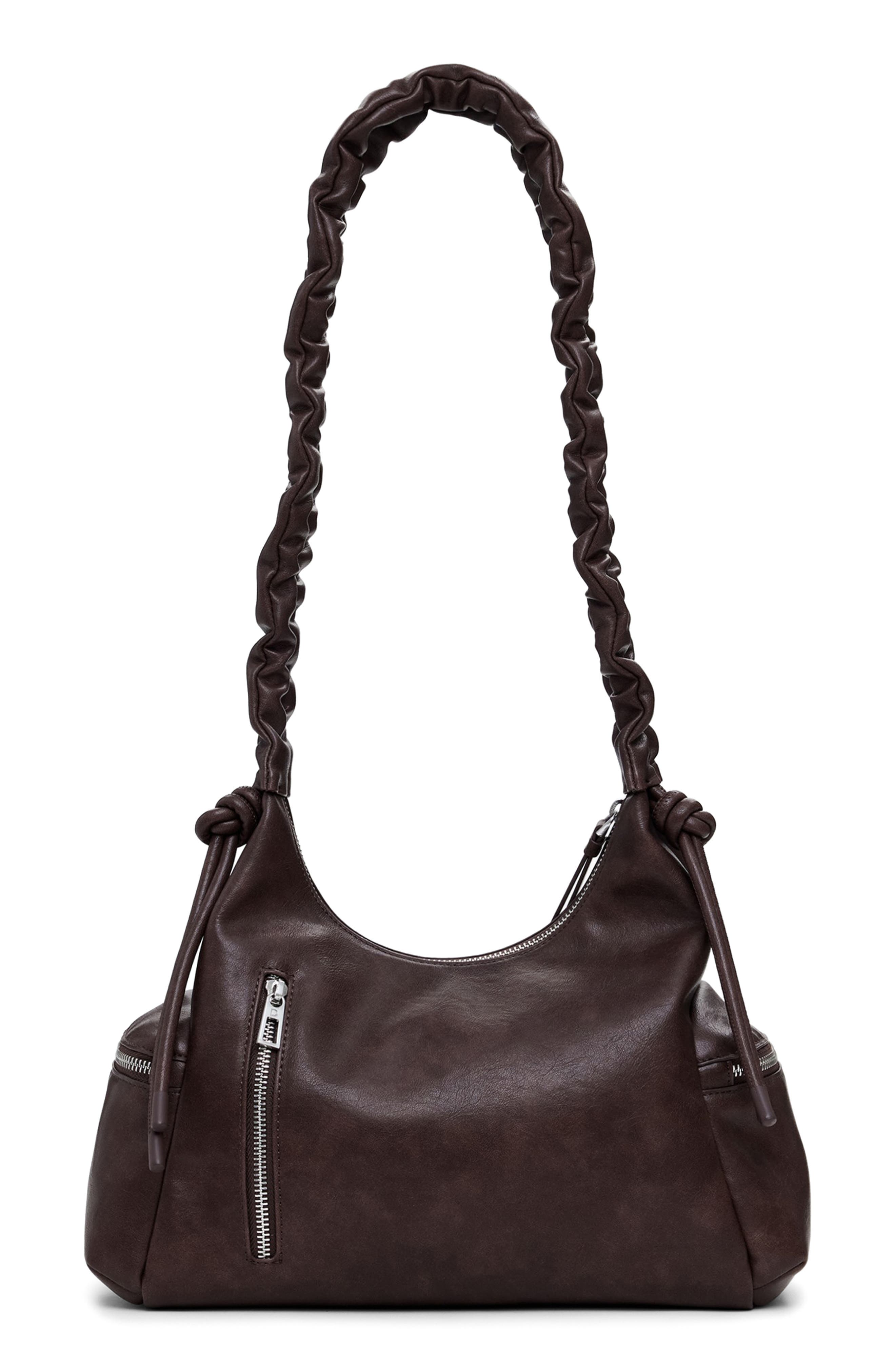 Desigual Faux Leather Shoulder Bag, Alternate, color, Dark Brown