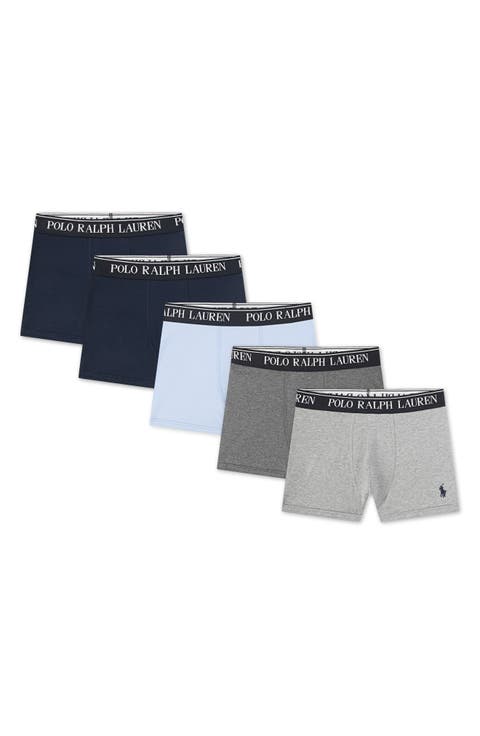 Kids' Assorted 5 Pack Cotton Blend Boxer Briefs (Big Kid)