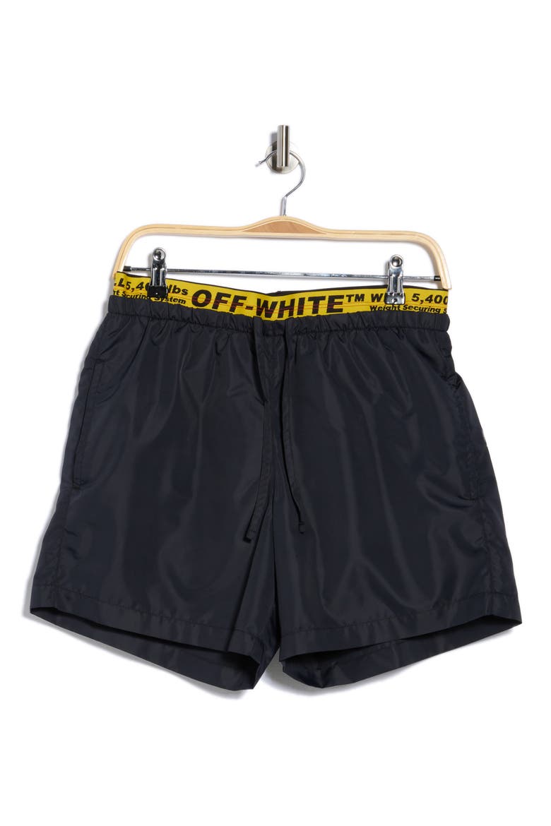 パンツ Off-White Impressionism Black Shorts S Classic Industrial Swim Shorts (Men) | Nordstromrack