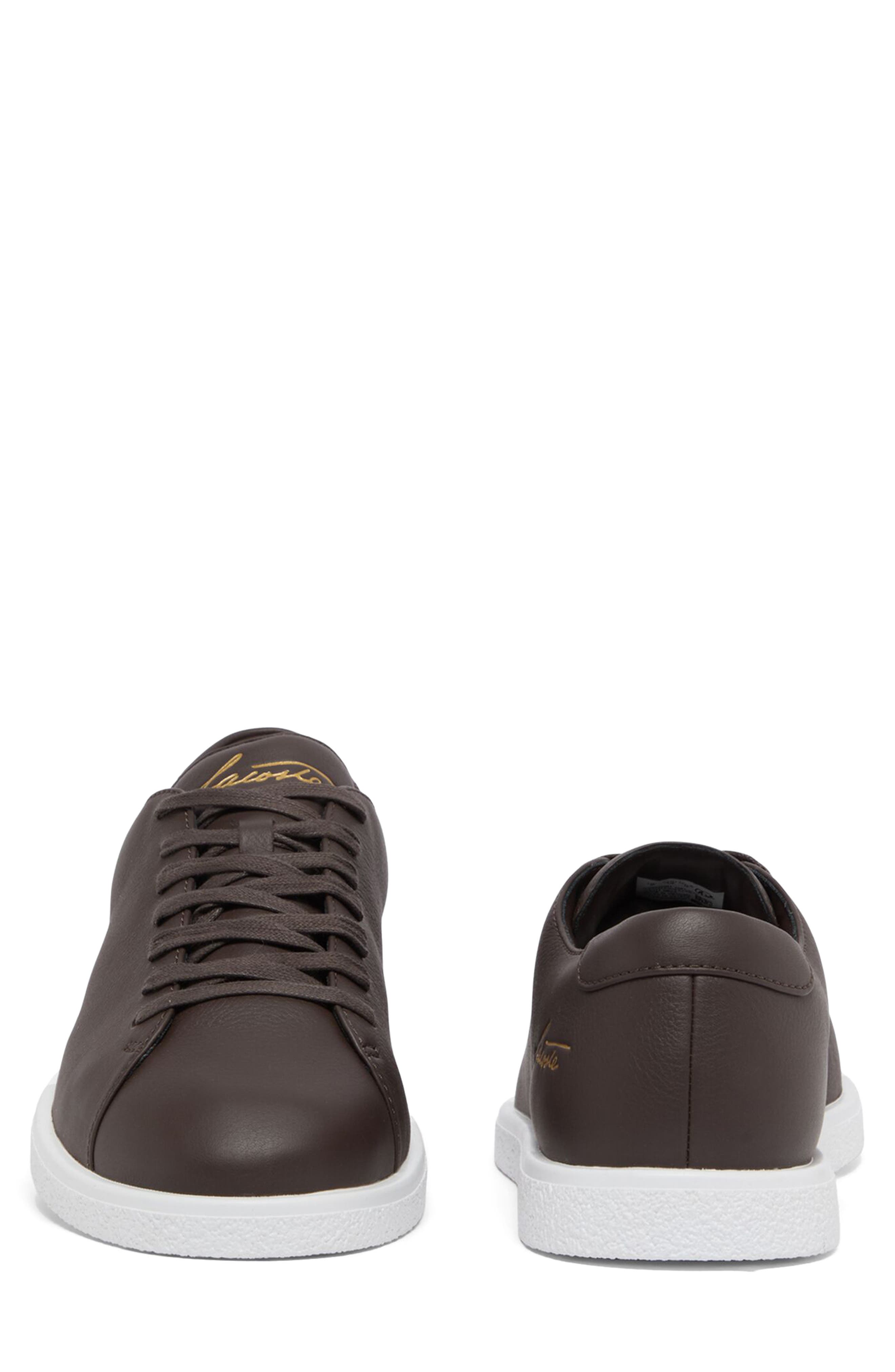Linecourt Low Top Sneaker, Alternate, color, DARK BROWN/ WHITE