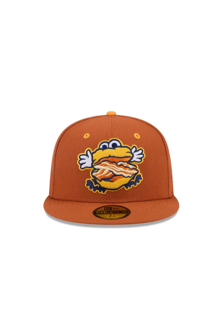 Men's New Era  Brown Montgomery Biscuits Theme Nights 59FIFTY Fitted Hat, Alternate, color, Brown
