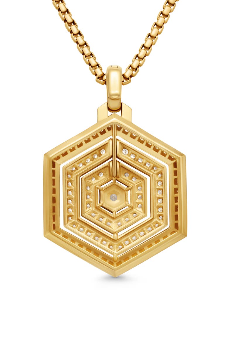 Carlyle Pendant in 18K Yellow Gold with Full Pavé Diamonds, Alternate, color, 18K YELLOW GOLD