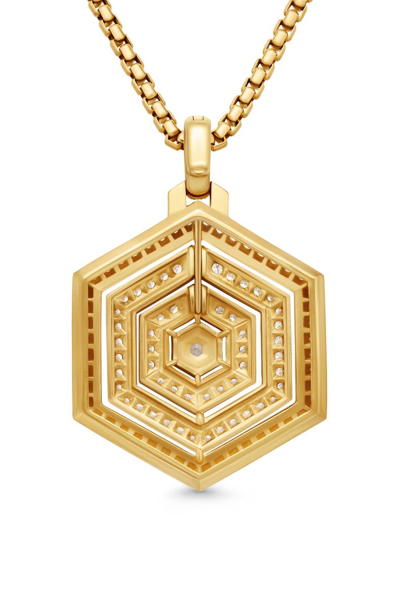 David Yurman Carlyle Pendant in 18K Yellow Gold with Full Pavé Diamonds, Alternate, color, 18K Yellow Gold