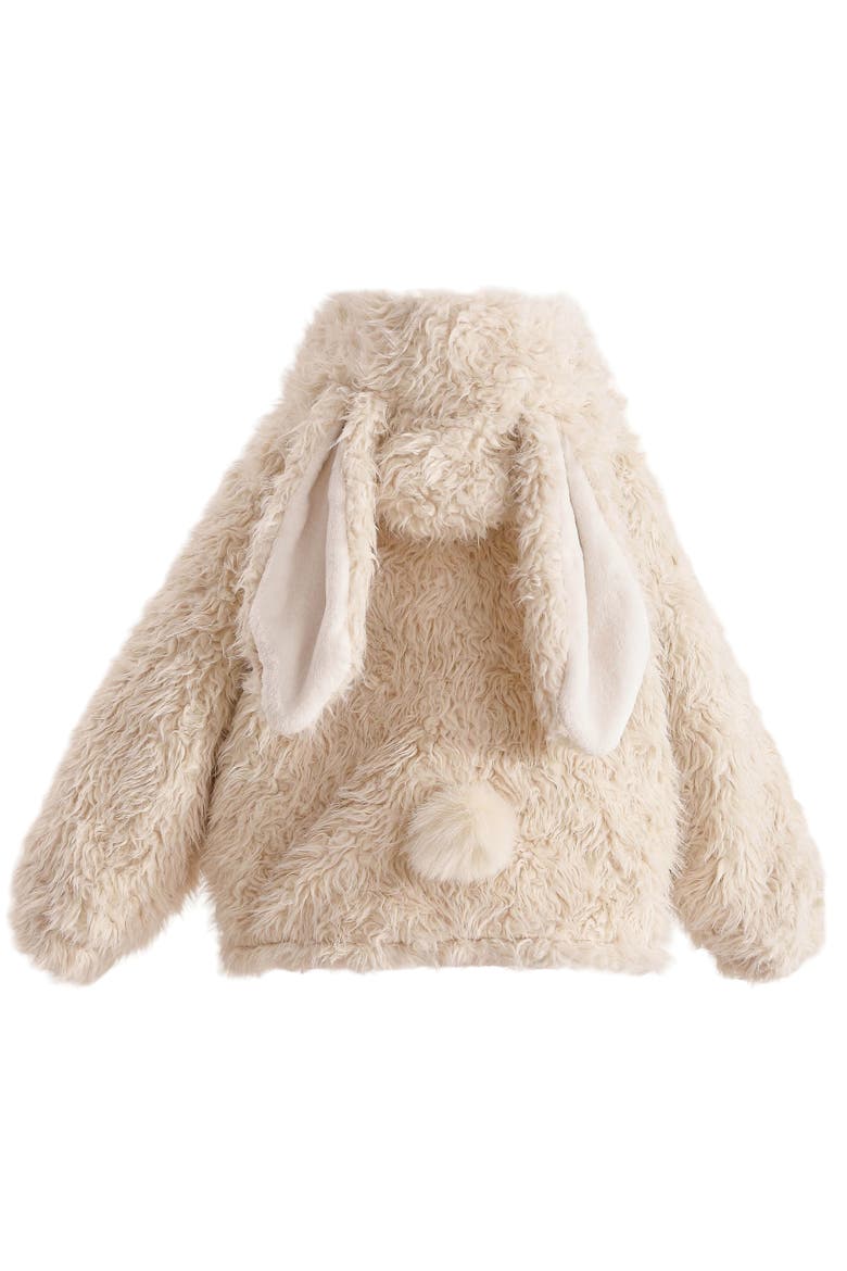 Bunny-Eared Fuzzy Jacket, Main, color, Cream