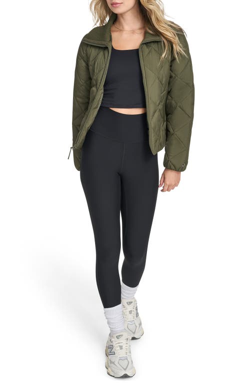 Champion Diamond Quilted Shawl Collar Jacket In Green