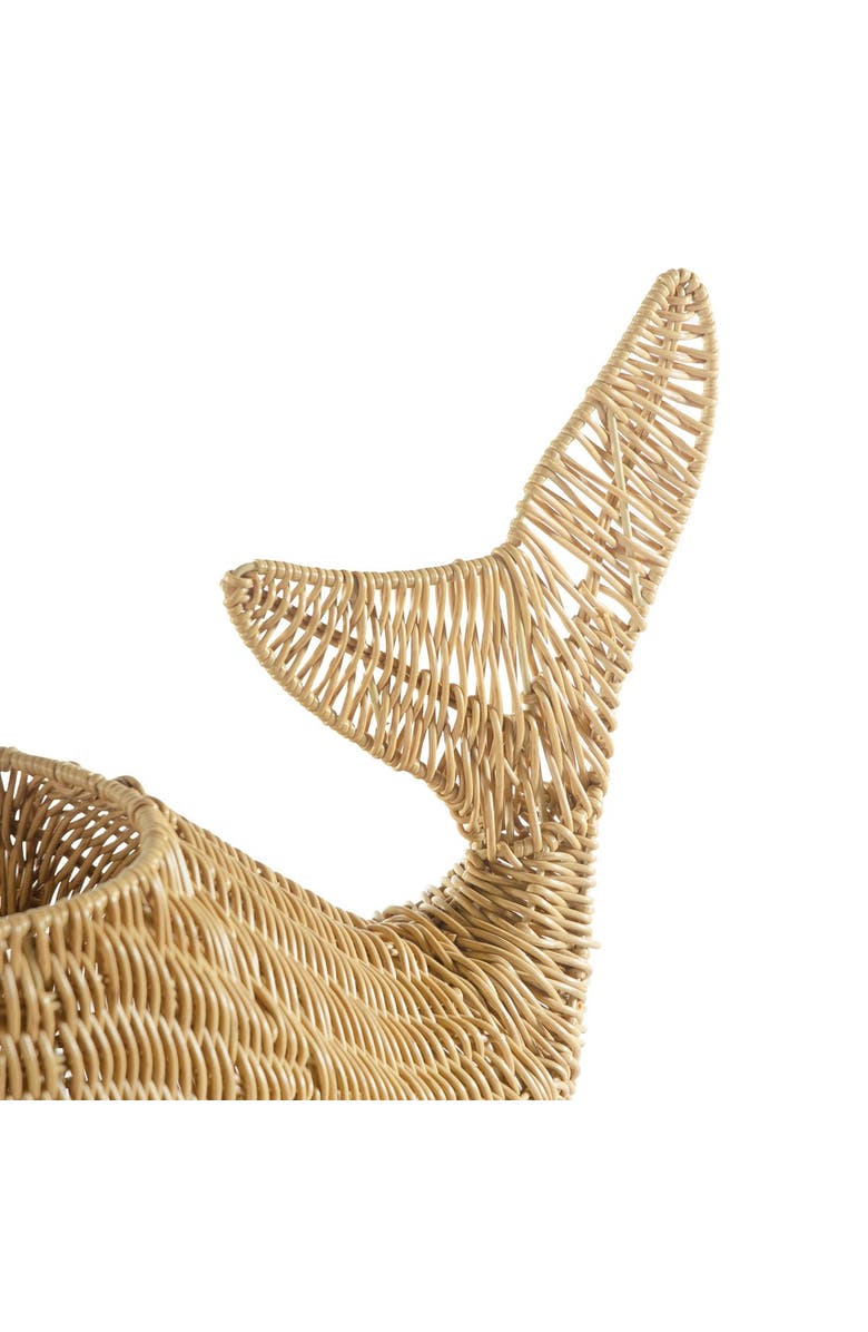 Kaplan Early Learning Company Whale Washable Wicker Floor Basket, Alternate, color, Brown