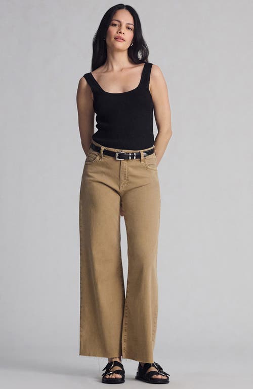Mavi Jeans Paloma Mid Rise Wide Leg Jeans In Brown