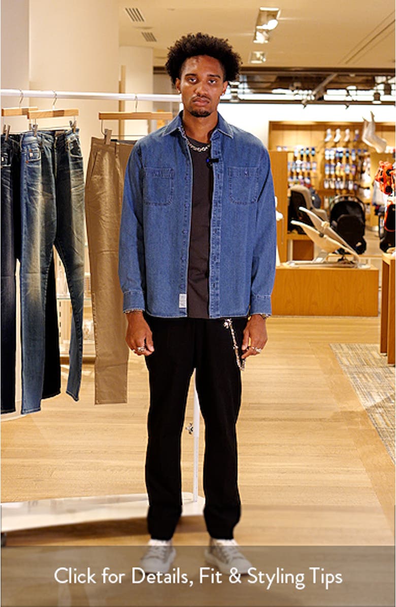 Cotton Denim Button-Up Work Shirt, sales video thumbnail