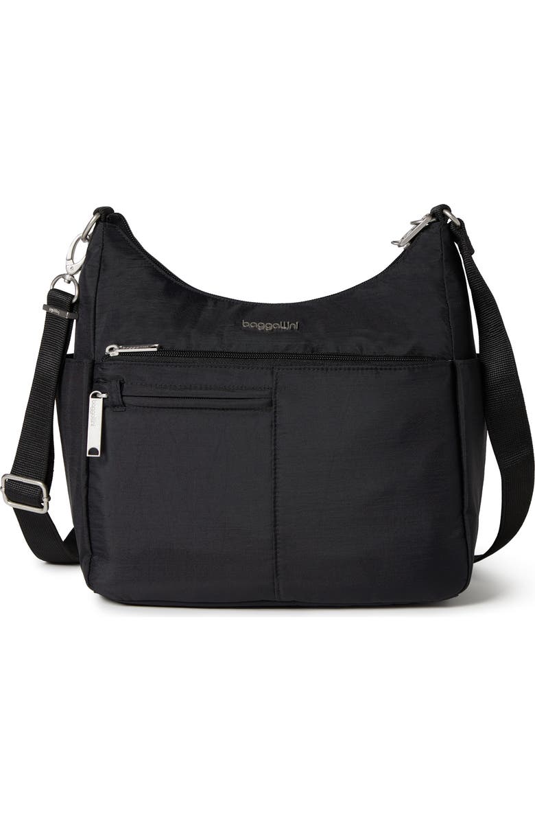 BAGGALLINI Securtex Anti-Theft Free Time Crossbody Bag, Main, color, Black